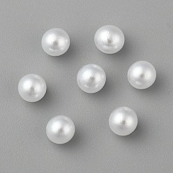 Blanc Perles rondes en plastique imitation perle abs, teint, blanc, 4 mm, sur 5000 PCs / sac