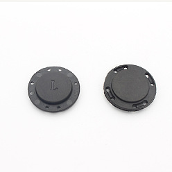 Gray Nylon Magnetic Buttons Snap Magnet Fastener, Flat Round, for Cloth & Purse Makings, Gray, 2.1cm, 2pcs/set