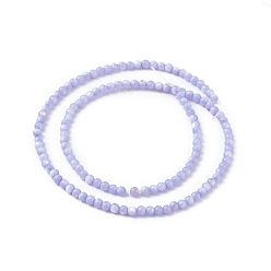 Lilac 125Pcs Natural Freshwater Shell Beads, Dyed, Round, Lilac, 3mm, Hole: 0.5mm