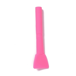 Deep Pink Silicone Stirring Sticks, Reusable Resin Craft Tool, Deep Pink, 127x32.5x13.5mm