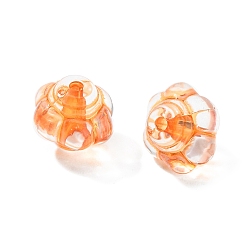 Orange Transparent Acrylic Beads, Lantern, Orange, 8.5x10x9.5mm, Hole: 1.5mm, about 1290pcs/500g