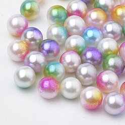 Colorful Acrylic Imitation Pearl Beads, Round, No Hole/Undrilled, Colorful, 6mm, about 4800pcs/500g