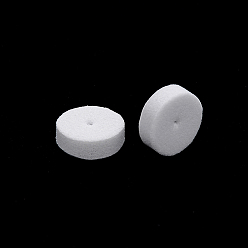 White Polystyrene Foam Earring Pads, for Ear Nuts, Earring Backs, White, 12~13x12~13x4~5mm, Hole: 1mm, about 1750pcs/bag