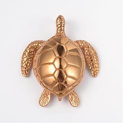 Golden 304 Stainless Steel Big Pendants, Turtle/Tortoise, Golden, 54x48x13mm, Hole: 5x8mm