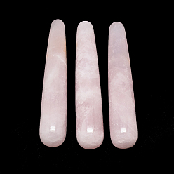 Quartz Rose Bâtons de massage naturels à quartz rose, baguette de massage, outils de massage, cône, 100~111x19~25mm