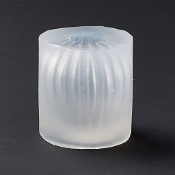 Stripe Moules en silicone de qualité alimentaire pour bougies d'œufs de pâques, bricolage, pour la fabrication de bougies parfumées, rayure, 6x6.7 cm