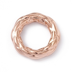 Розовое Золото Ионное покрытие (ip) 304 соединительные кольца из нержавеющей стали, твист кольцо, розовое золото , 20x3.5 мм, внутренний диаметр: 11.7 мм