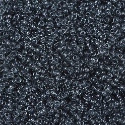 (RR152) Transparent Gray Cuentas de rocailles redondas miyuki, granos de la semilla japonés, (rr 152) gris transparente, 11/0, 2x1.3 mm, agujero: 0.8 mm, sobre 1100 unidades / botella, 10 g / botella