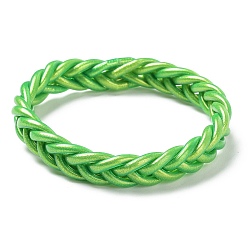 Verdemar Pulseras elásticas trenzadas con cordón de plástico brillante, verde mar, diámetro interior: 2-3/8 pulgada (6.1 cm)