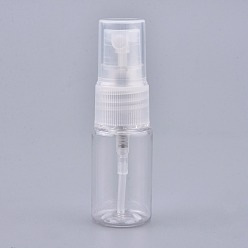 Blanco Botellas de spray de plástico para mascotas portátiles vacías, atomizador de niebla fina, con tapa antipolvo, botella recargable, blanco, 7.55x2.3 cm, capacidad: 10 ml (0.34 fl. oz)