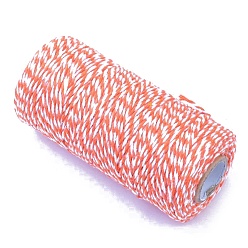 Naranja Hilos de hilo de algodón, para la artesanía bricolaje, envoltura de regalos y fabricación de joyas, naranja, 2 mm, aproximadamente 109.36 yardas (100 m) / rollo