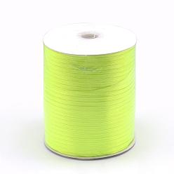 Jaune Vert Ruban de satin double face, Ruban polyester, jaune vert, 1/8 pouce (3 mm) de large, à propos de 880yards / roll (804.672m / roll)