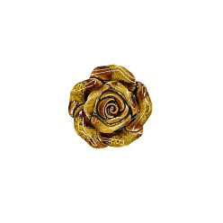 Gold Rose Porcelain Drawer Knobs, Cabinet Pulls Handles, Doorknob Accessories, Gold, 40x36mm