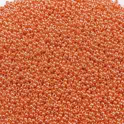 (129) Opaque Luster Pumpkin TOHO Round Seed Beads, Japanese Seed Beads, (129) Opaque Luster Pumpkin, 11/0, 2.2mm, Hole: 0.8mm, about 1110pcs/bottle, 10g/bottle