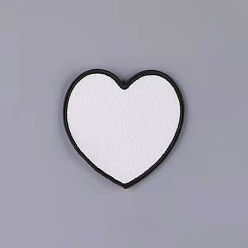 Cœur Tissu de broderie informatisé vierge, patchs à repasser/à coudre, accessoires de costumes, cœur, 80x80mm