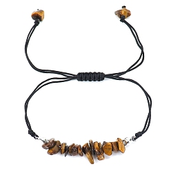 Œil De Tigre Tigre naturel bracelets tressés oeil de perles, 8-5/8 pouce (22 cm)