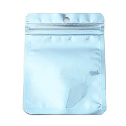 Sky Blue Plastic Packaging Yinyang Zip Lock Bags, Top Self Seal Pouches, Rectangle, Sky Blue, 11.9x8.9x0.24cm