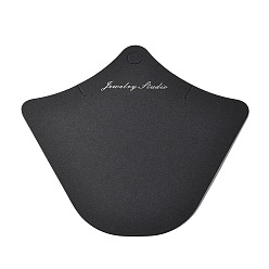Black Paper Necklace Display Cards, Bust Shaped Jewelry Display Card for Necklace Showing, Black, 14x15.1x0.05cm