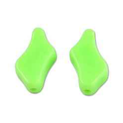 Citron Vert Perles acryliques opaques, nuggets, lime, 21x13x7mm, Trou: 1.6~1.8mm, environ450 pcs / 500 g
