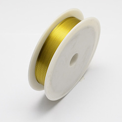 Oro Alambre de hierro redondo, oro, 24 calibre, 0.5 mm, aproximadamente 22.96 pies (7 m) / rollo, 10 rollos / juego
