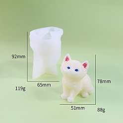 Белый Силиконовые формы, формы для литья смолы, для уф-смолы, изготовление ювелирных изделий из эпоксидной смолы, форма кошки, белые, 65x92 мм, внутренний диаметр: 51x78 мм