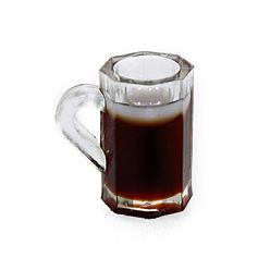 Кокосово-Коричневый Мини пивная чашка из смолы, для аксессуаров для кукольного домика, притворяясь опорными украшениями, кокосового коричневый, 15x15 мм