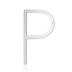 Letter P 201 соединительные звенья нержавеющие, буквы, цвет нержавеющей стали, letter.p, 37x22x1 мм, отверстие : 1 мм