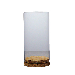Clair Jouets en verre transparent figurines présentoirs, Vitrine anti-poussière pour figurines avec socle, clair, 7x12 cm