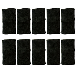 Black Nylon Finger Protecters, for Diamond Painting Accessories, Black, 45x25mm,  10pcs