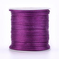 Розовато-лиловый Нейлоновая нить, гремучий атласный шнур, розовато-лиловый, 1.5 мм, около 38.27 ярдов (35 м) / рулон