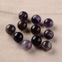 Améthyste Perles de balle ronde améthyste naturelle, sphère de pierres précieuses, pas de trous / non percés, 16mm