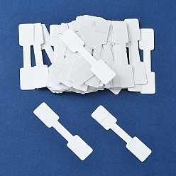 Белый Бумажная складка поверх пустых липких ценников, прямоугольные, белые, 6x1.3x0.02 см
