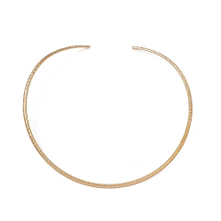 Oro 304 fabricación de collares de alambre texturizado de acero inoxidable, collares rígidos, gargantilla minimalista, cuello de puño, dorado, 3.5 mm, diámetro interior: 5-3/8 pulgadas (137.5 mm)