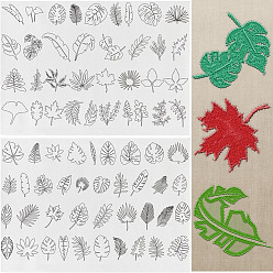 Leaf A4 Bohemian Style Water Soluble Fabric, Wash Away Embroidery Stabilizer, Leaf, 297x210mm, 2 sheets/set