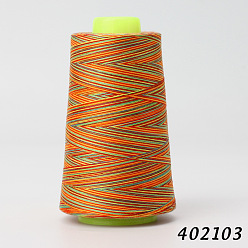 Разноцветный 40 s / 2 нить для машинной вышивки, космическое крашение градиентного цвета полиэфирная швейная нить, для универсальных машинных игл размера 11/14, красочный, 110x58 мм, 3000 ярдов / рулон