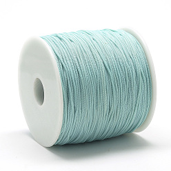 Turquoise Pâle Câblés de polyester, turquoise pale, 0.8mm, environ 131.23~142.16 yards (120~130m)/rouleau
