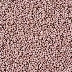 (PF552F) PermaFinish Subtle Pink Metallic Matte Toho perles de rocaille rondes, perles de rocaille japonais, (pf 552 f) permafinish subtil rose métallisé mat, 8/0, 3mm, Trou: 1mm, environ1110 pcs / 50 g