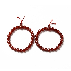 Cornaline Bracelet extensible perlé de courge cornaline naturelle pour femme, diamètre intérieur: 2-1/4 pouce (5.7 cm)