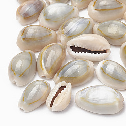 Seashell Color Cowrie Shell Beads, Seashell Color, 19~23x13~17x10~12mm, about 340pcs/500g
