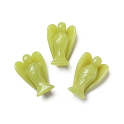Jade Jaune  Décorations d'affichage en jade de citron naturel, pour bureau à domicile de table, ange, 38~40x27~29x14~15mm