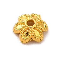 Золотой Сплав шарик крышки, 6-лепесток, цветок, золотые, 5.5~6x2 мм, отверстие : 1 мм
