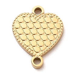 Золотой Ионное покрытие (IP) 304 подвески для любовных соединителей из нержавеющей стали, сердечные ссылки, золотые, 12x9.5x1 мм, отверстие : 1.2 мм