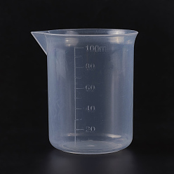 Прозрачный Мерный стаканчик пластиковые инструменты, прозрачные, 5.9~6.1x6.7 см, емкость: 100 мл (3.38 жидких унций)