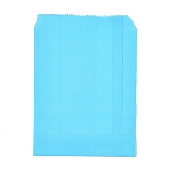 Bleu Ciel Sacs en papier kraft écologiques, sacs-cadeaux, sacs à provisions, rectangle, bleu ciel, 18x13x0.02 cm