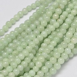 Myanmar Jade Jade birmane naturelle / perles de jade birmanes naturelles, 6mm, Trou: 1mm, Environ 64 pcs/chapelet, 15.7 pouce