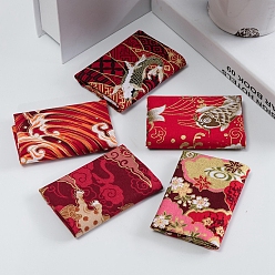 Fish Хлопковая ткань с принтом, для пэчворка, шить ткани для пэчворка, подбивка, с рисунком в стиле японского зефира, узор рыбы, 25x20 см, 5 шт / комплект