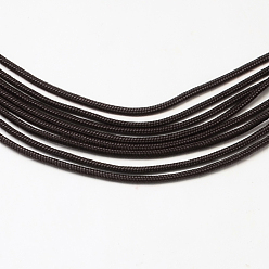 Brun De Noix De Coco Corde de corde de polyester et de spandex, 16, brun coco, 2mm, environ 109.36 yards (100m)/paquet