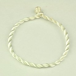 Белый Изготовление браслетов из нейлонового атласного шнура, белые, 190x3 мм