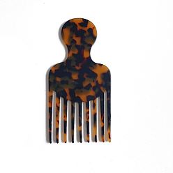 Coral Cellulose Acetate French Side Hair Combs, Coral, 145mm