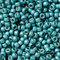 (PF569F) PermaFinish Turquoise Metallic Matte Toho perles de rocaille rondes, perles de rocaille japonais, (pf 569 f) permafinish turquoise métallisé mat, 8/0, 3mm, Trou: 1mm, environ1110 pcs / 50 g